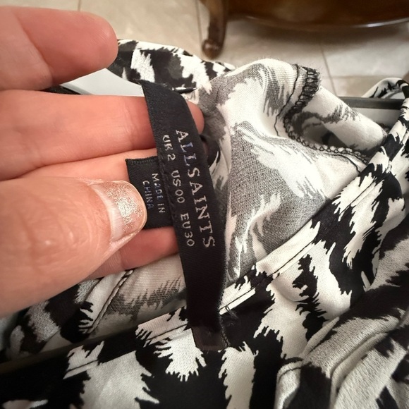 All Saints Animal Print Dress Size 00 - Picture 7 of 7